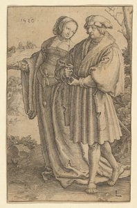 プロムナード、1520年。 作： Lucas van Leyden
