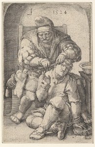 外科医、1524年。 作： Lucas van Leyden