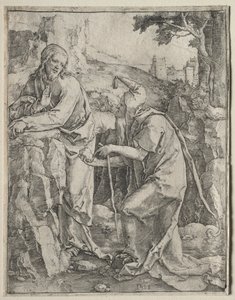 キリストの誘惑、1518年。 作： Lucas van Leyden