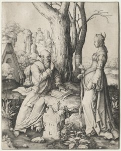 聖アントニウスの誘惑、1509年。 作： Lucas van Leyden