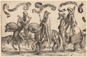 イスラエルの十二人の王: ダビデ、ソロモン、レハベアム 作： Lucas van Leyden