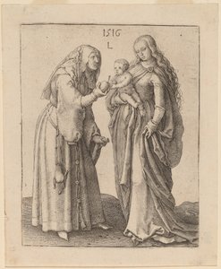 聖母と聖アンナ 作： Lucas van Leyden