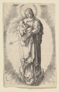 1523年、三日月の子供を持つ聖母。