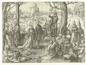 マグダラのマリアの世俗的な生活 デ ダンス ヴァン マリア マグダレナ 作： Lucas van Leyden