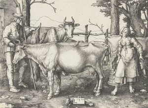 牛乳を注ぐ女 作： Lucas van Leyden