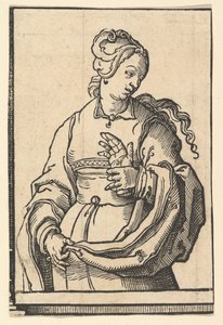 Tiburtine Sibyl（シビュルのシリーズより）1530年頃 作： Lucas van Leyden