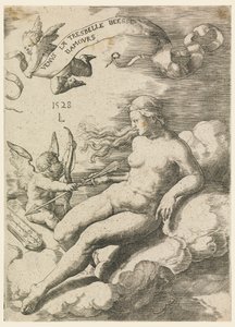 ヴィーナスとキューピッド 作： Lucas van Leyden