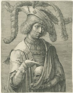 髑髏の青年 作： Lucas van Leyden