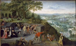 皇帝ルドルフ2世の酒宴の様子（油彩・キャンバス、1593年頃 作： Lucas van Valckenborch