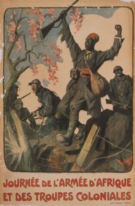 フランス軍と植民地軍の統一を祝うポスター
