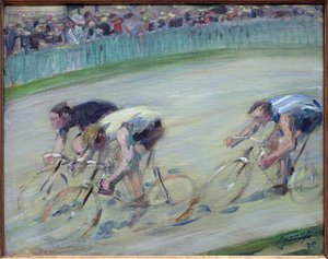 最終ラッシュ。 ルシアン・ジョナス (1880-1947) の絵画、キャンバスに油彩、1905 年、フランス美術、20 世紀。 Musée la piscine、Roubaix。
