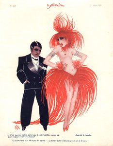 「Le Sourire」のイラスト、1929 年 3 月（カラー リソ） 作： Lucien Jaquelux