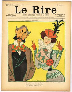 Le Rire "の表紙、カラフルな風刺画 作： Lucien Metivet