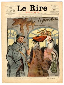 Le Rire rouge "の表紙、カラーの風刺 作： Lucien Metivet