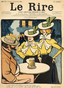 ハーフシスターズ、「ル・リール」の表紙から、1898年9月10日 作： Lucien Metivet