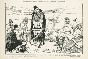 Le Rire誌のイラスト（09/11/12） - Kirk-Kilisseまたは不十分なバッテリーの後に（彫刻 作： Lucien Metivet