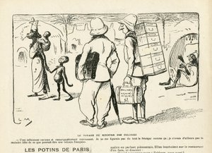 Le Rire, 25/04/08に掲載されたイラスト - セネガル、コロニーの大臣の旅（エングレービング 作： Lucien Metivet