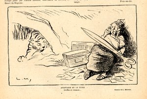 Le Rire rouge, B&W satire 作： Lucien Metivet