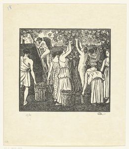 ワイノーグストから ダフニスとクロエ、収穫 ダフニスとクロエ（シリーズタイトル） 作： Lucien Pissarro