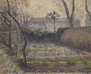 チズウィックのホアーフロスト、1906年 作： Lucien Pissarro