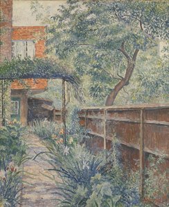 私のスタジオの庭、1938年 作： Lucien Pissarro