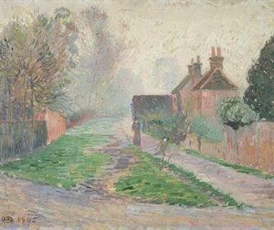 11月の朝、エッピング、1895年 作： Lucien Pissarro