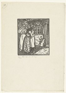 ルツとナオミが抱き合う 作： Lucien Pissarro