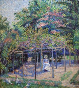 七面鳥（またはエスターの庭、エラニー） 作： Lucien Pissarro