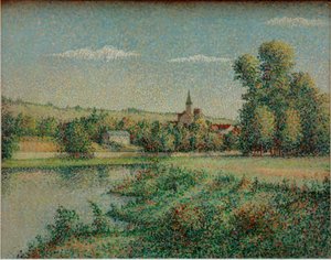 イルドフランスの村 作： Lucien Pissarro