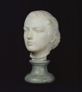 ジェーン・ププレ(1878-1932)の頭部 1897年(大理石) 作： Lucien Schnegg