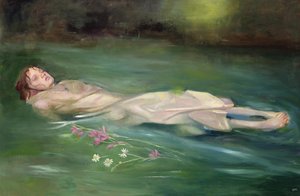 漂流する少女, 2004 (油彩・板)