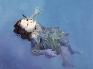 浮遊する少女, 2004 （キャンバスに油彩）