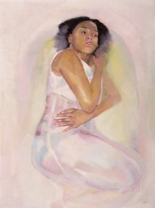 考える少女, 2004 （キャンバスに油彩）
