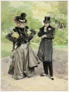 公園の男と女
