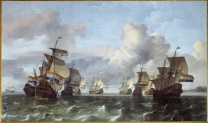 オランダインディアン通信のオランダ艦隊 作： Ludolf Backhuysen