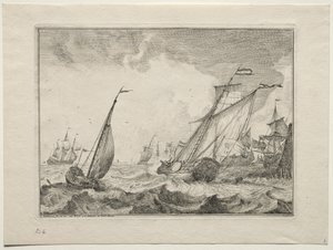 疾風の船、1701年。 作： Ludolf Backhuysen