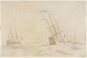 船、後半1600年代。 作： Ludolf Backhuysen