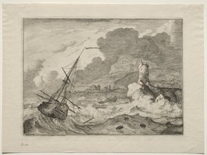 海の嵐、1701年。 作： Ludolf Backhuysen
