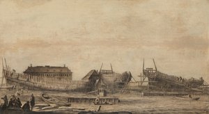 アムステルダム海軍本部の造船所 作： Ludolf Bakhuysen