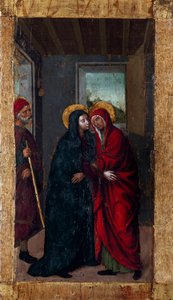 聖母の生涯"訪問" シリーズ "ロザリオの神秘" ルドヴィコ・ブレア（ルイ・ブレア）（1450-1523）による木画 1512-1513年 Taggia, Museo del Convento di San Domenico イタリア 作： Ludovico Brea