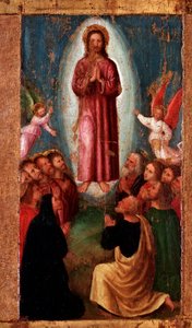 ロザリオの神秘。復活したキリストの出現（木画 作： Ludovico Brea