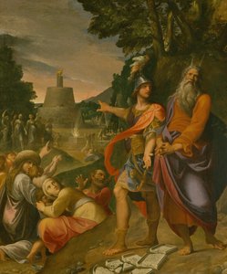 律法の板を破るモーセ（絵） 作： Ludovico Carracci