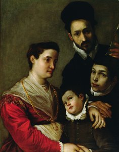 タッコーニ家の肖像（キャンバスに油彩） 作： Ludovico Carracci