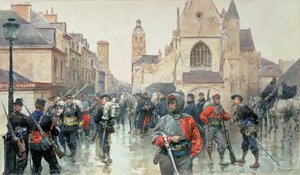 トゥールでのガリバルディーニとフランス軍の集まり 作： Ludovico Marchetti