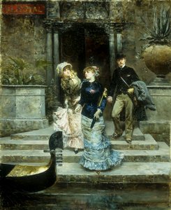 ホテルロイヤル、ベニス、1881年からの出発 作： Ludovico Marchetti