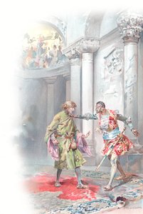 シェイクスピアのオセロ（クロモリト）のイラスト 作： Ludovico Marchetti