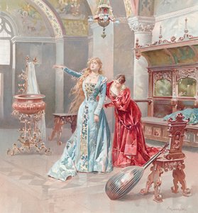 シェイクスピアのオセロ（クロモリト）のイラスト 作： Ludovico Marchetti