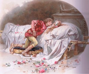 あなたの薬は速いです。したがって、私は死ぬというキスで、ロミオとジュリエットのイラスト、