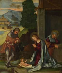 キリスト降誕、c。 1505 作： Ludovico Mazzolino