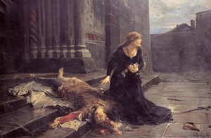 ミラノのゴッタルド教会の前でのジャンマリア・ヴィスコンティの死 作： Ludovico Pogliaghi